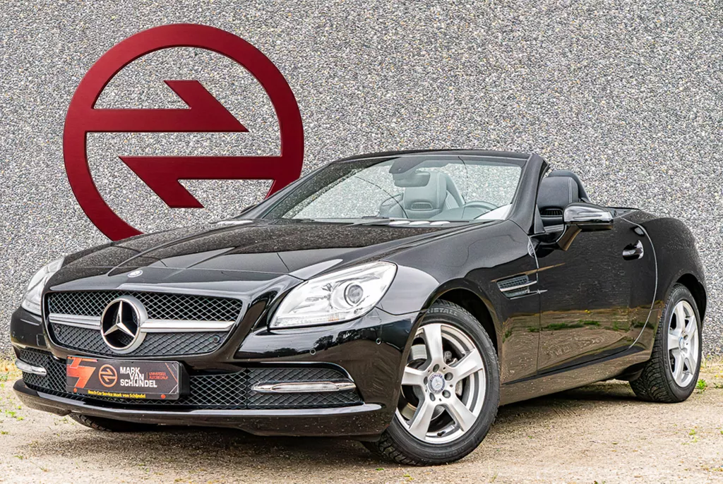 MERCEDES SLK-Klasse 200 Roadster Automaat / Leder / Nekverwarming / Climate Control / Cruise Control / Sportstuur / Navigatie / Windschermen / Parkeersensoren V+A