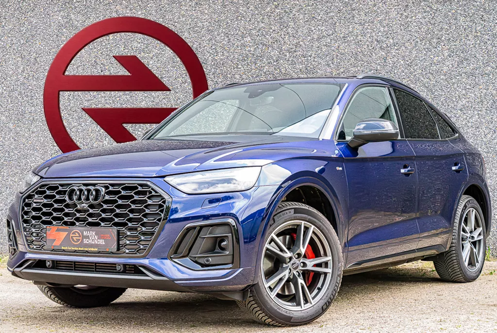 AUDI Q5 Sportback 55 TFSI e PHEV S tronic quattro S-Line / Panoramadak / Leder / Stoelverwarming / Climate Control / Apple Carplay / Sportstoelen / Cruise Control